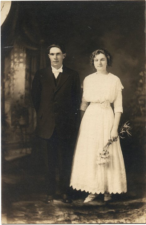 0017.jpg - Elmer Reschly & Margaret Leona Cochran  Married 2/19/13.  Will Dyall Studio, Mt. Pleasant, IA