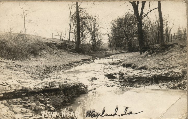 0048A.jpg - 5/1-1916"We were at Willies yesterday and last night.  They are all well and have a fine place to live.  It rained all day yesterday and it is nice and muddy now.  Will leave for Indiana a day or two.  Initialed ???Creek near Wayland  5/1/1916