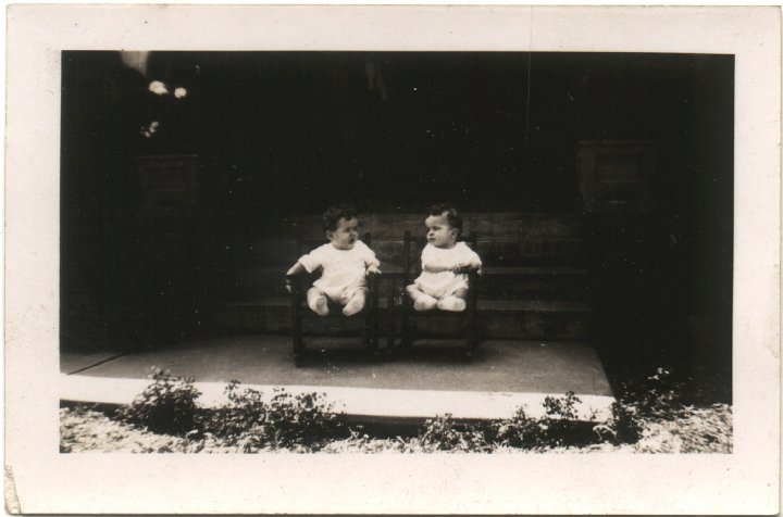 0085.jpg - Don & Ron Swartzendruber, twins of Rollie Swartzendruber taken at the park in Washington at a reunion.  1923c