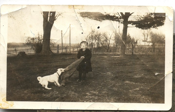 0110.jpg - Ray Roth with dog named Jack.  1924c