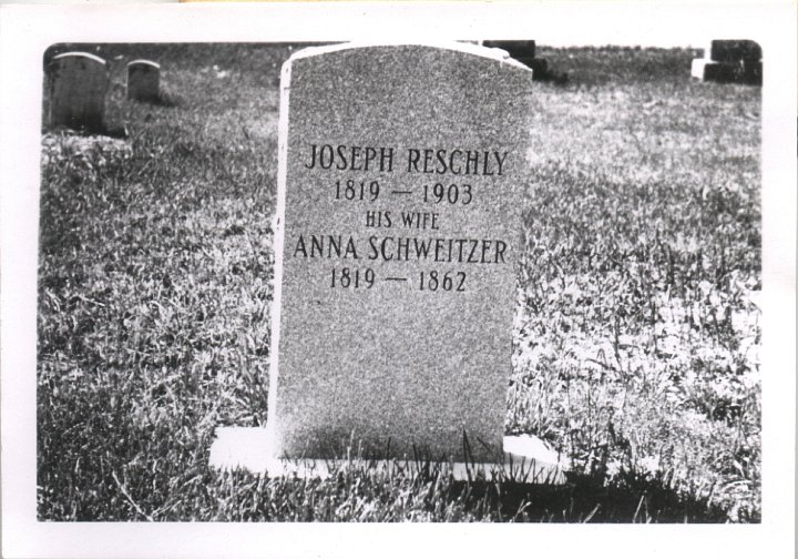 0154.jpg - Joseph Reschly & Anna Schweitzer Gravestone.  Canada