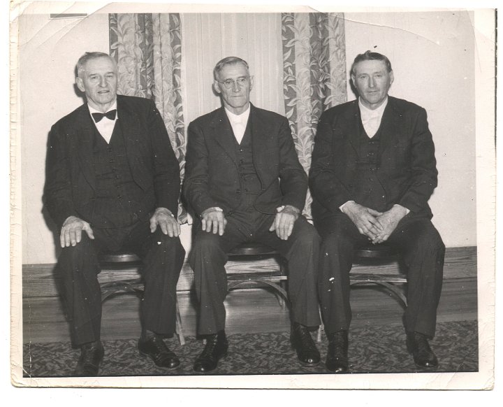 0187.jpg - Peter J, Nick, & Ben Roth.  Taken at the time of Joseph's death on December 25, 1947.