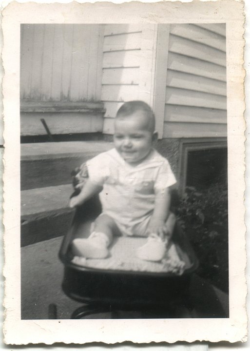 0197.jpg - Dudley Pankoke in wagon 1946c