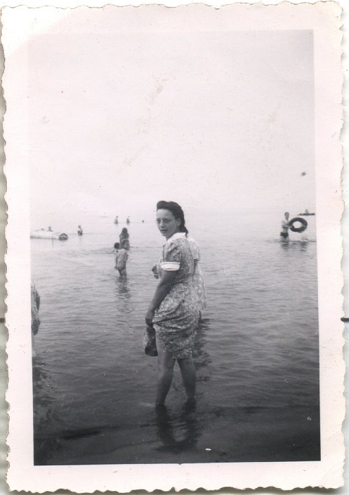 0358.jpg - Edna Roth in Lake Michigan  1949c