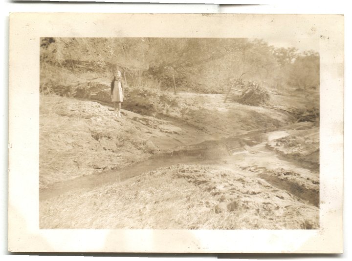 0454.jpg - Treva Bontrager--'A slew to cross at Uncle George's [Gingerich].  Tuleta, Texas.  Trip to Texas  1940-41.