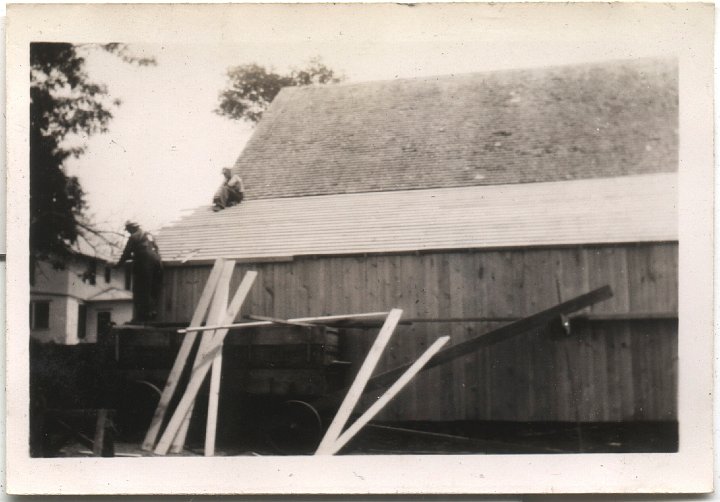 0628.jpg - unknown working on barn  1945c