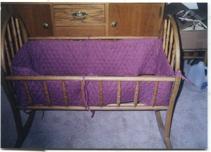 0733.jpg - Ray Roth's baby bed.  1997c