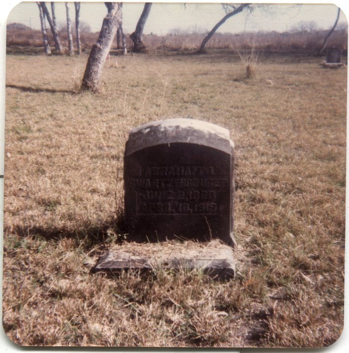 0772.jpg - Gravestone in Tuleta, TX.  Abraham Swartzendruber b. Jun 2, 1860, d. Apr 18, 1918.