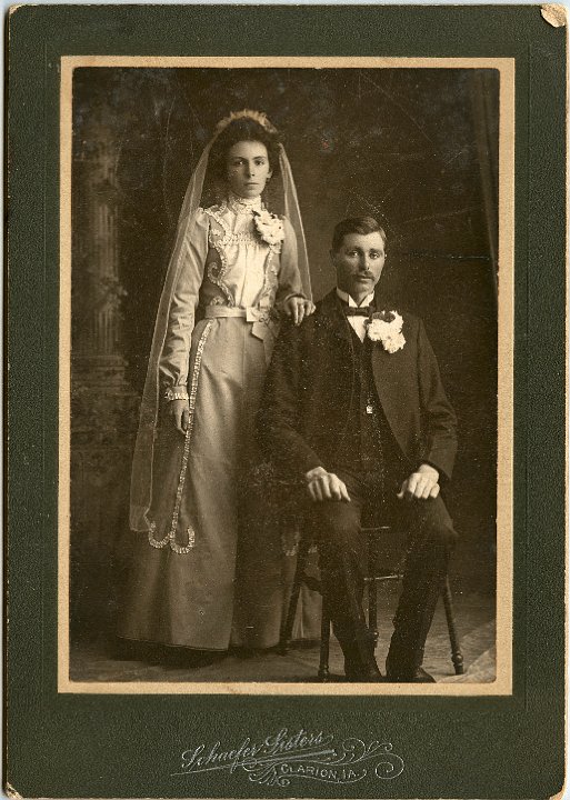 0835A.jpg - Wedding couple, Clarion, IA  1920c