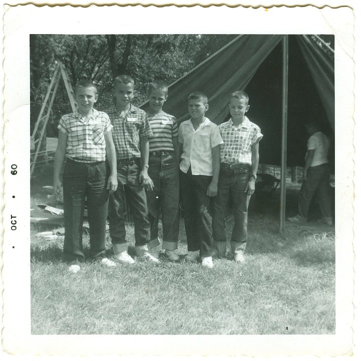 0963.jpg - Roy Beachy, Ron Boshart, Eric Slagel, Ledru Freyenberger, Larry Roth.  1960