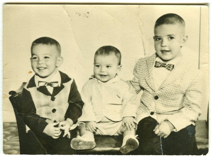 1115.jpg - Jim, Rusty, & Steve Rebling.  Neighbors in the old neighborhood.  1955c