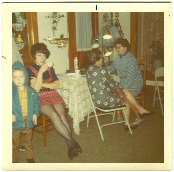 1138.jpg - Keith Nisly, Ruth Ann Reschly, Irene Reschly & Irene Pankoke.  1965