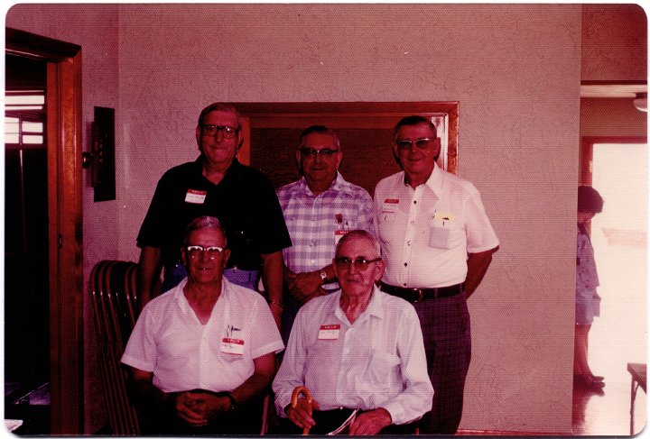 1486.jpg - Sons of Joseph Reschly.  Front:  Henry & Joseph, Back:  Glen, John & Irvin Reschly.  1978