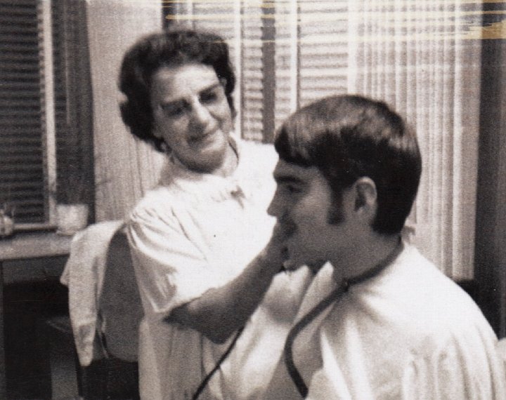 1949.jpg - Lynn getting a hair cut