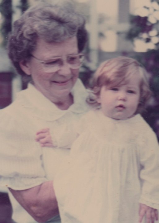 1965.jpg - Edna & Meryl Roth in Ray's comfirmation gown.