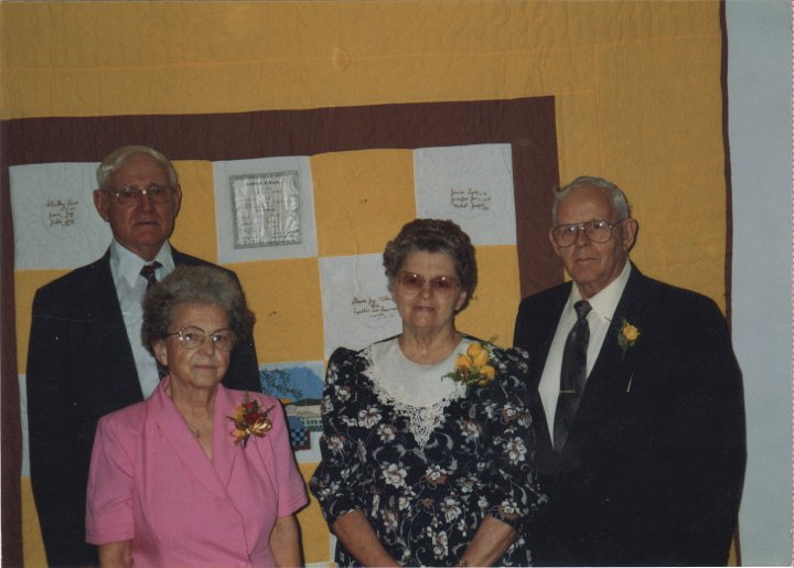 2002.jpg - Ray & Edna Roth, Orval & Alberta Miller. Edna & Orval are cousins.