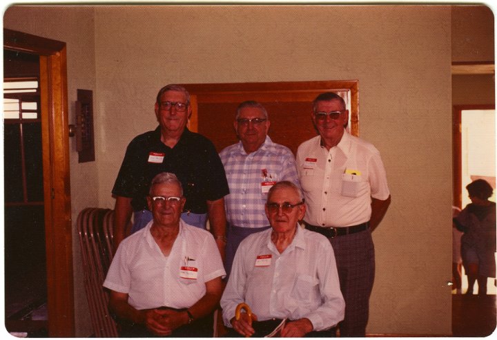 0954.jpg - Sons of Joseph Reschly.  Front:  Henry & Joseph, Back:  Glen, John & Irvin Reschly.  1978