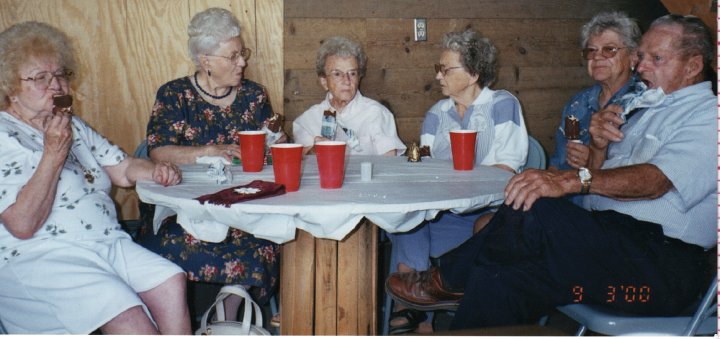 1993.jpg - Lolabelle Reschly, Clara Reschly, Irene Reschly, Edna Roth, Irene Pankoke, Ralph Reschly.v