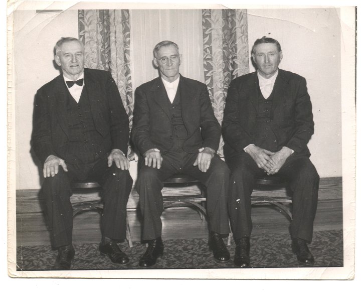 0187.jpg - Peter J, Nick, & Ben Roth.  Taken at the time of Joseph's death on December 25, 1947.