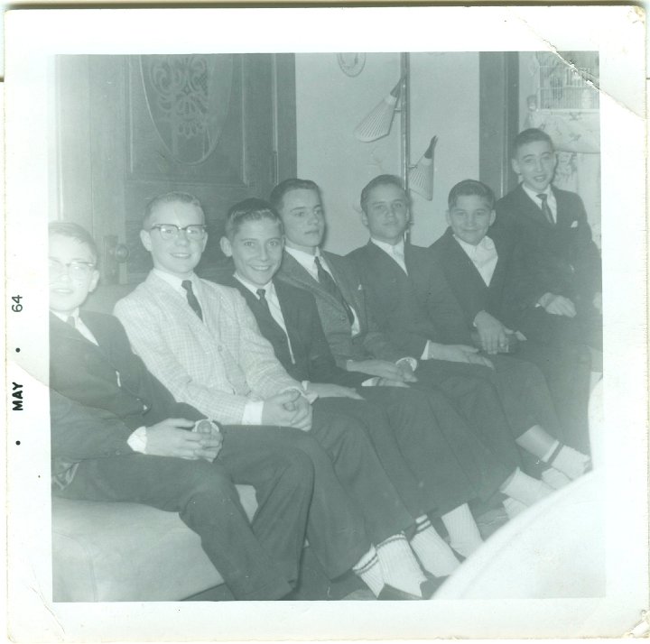 0986.jpg - Roth Cousins:  Randy Sweigart, Keith & Dean Boese, Larry Roth, Steve Decker, Jim Decker, Lynn Roth.  1964