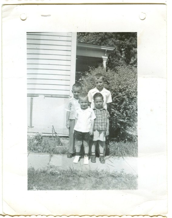 1067.jpg - Back:  Larry & Fred Roth, Front:  Lynn Roth & Danny Trevino  1955c