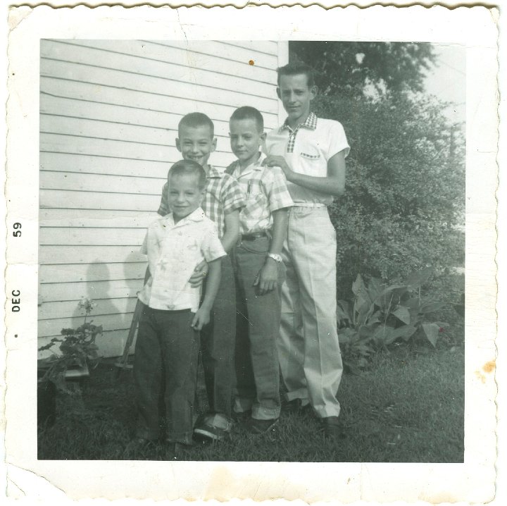 1168.jpg - Reynolds, Lynn, Larry, Fred Roth.  1959