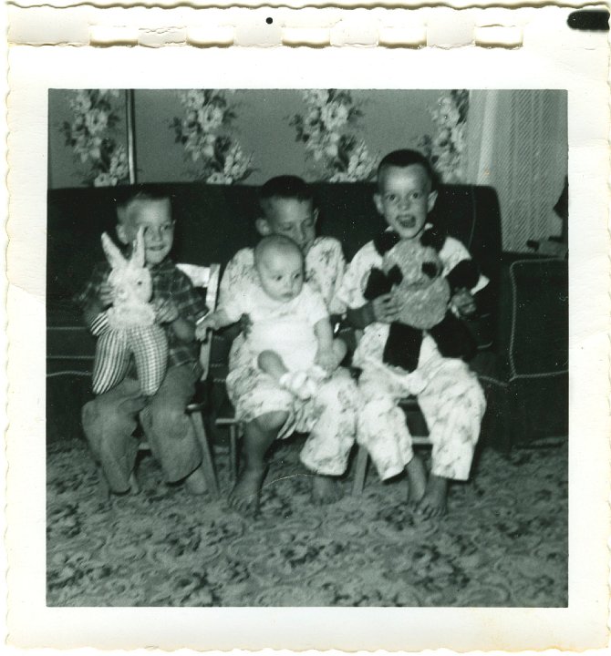 1248.jpg - Lynn, Fred, Reynolds front, Larry Roth.  1955