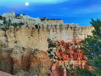 Bryce Canyon under the moon  Bryce Canyon under the moon at dusk.