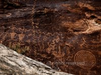 Atlatl Panel  Atlatl Panel of petroglyphs high above the canyon floor.