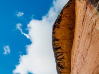 Canyon Shelf  Up from the Katchina Natural Bridge, a rock shelf extend over the canyon floor : Natural Bridges National Monument